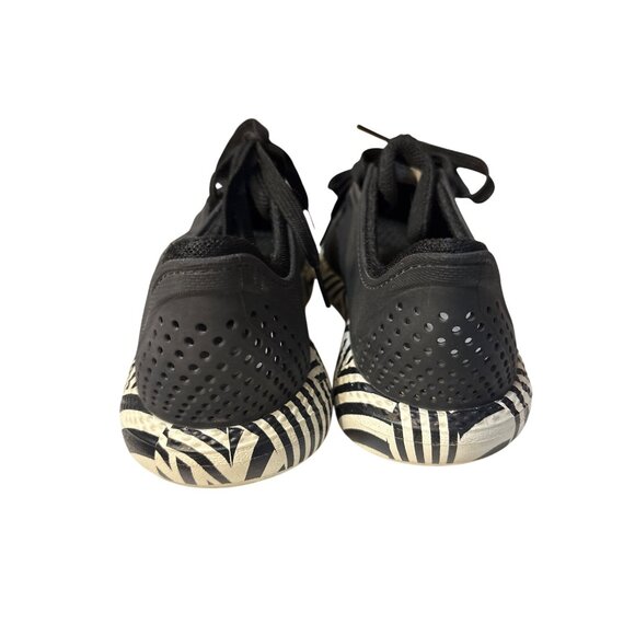 Crocs Mens 8/Womens 10 Black & White Athletic Sneakers With Zebra Pattern - Picture 4 of 8